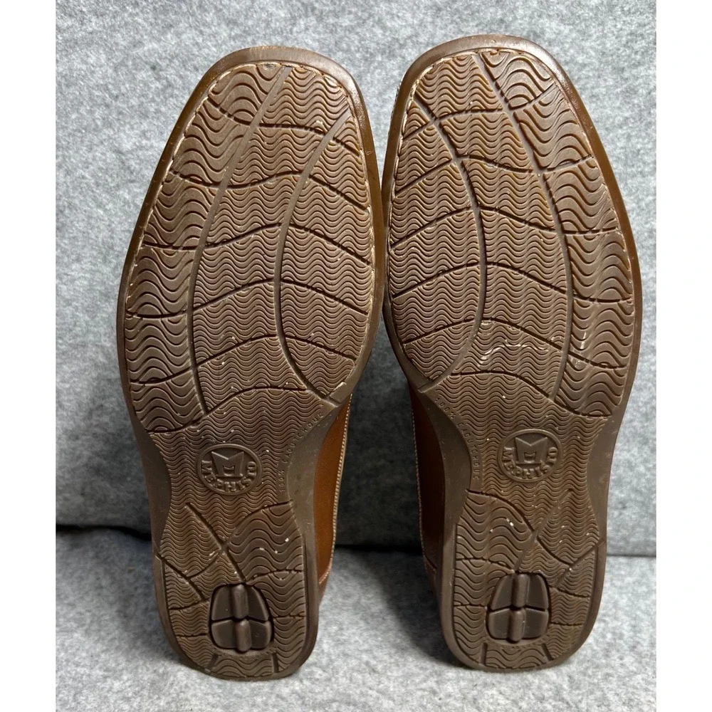 Mephisto Mens Cool-Air Loafers Tan Brown Leather Nubuck Slip On Shoes Size 11.5